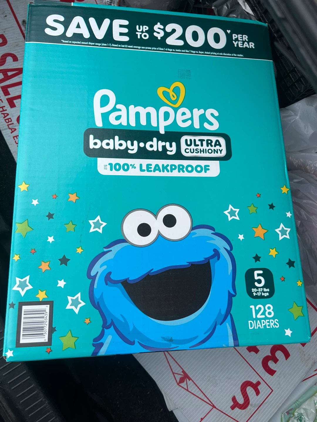 Pampers Baby-Dry Ultra Cushiony Size 5 Diapers - 128 Count