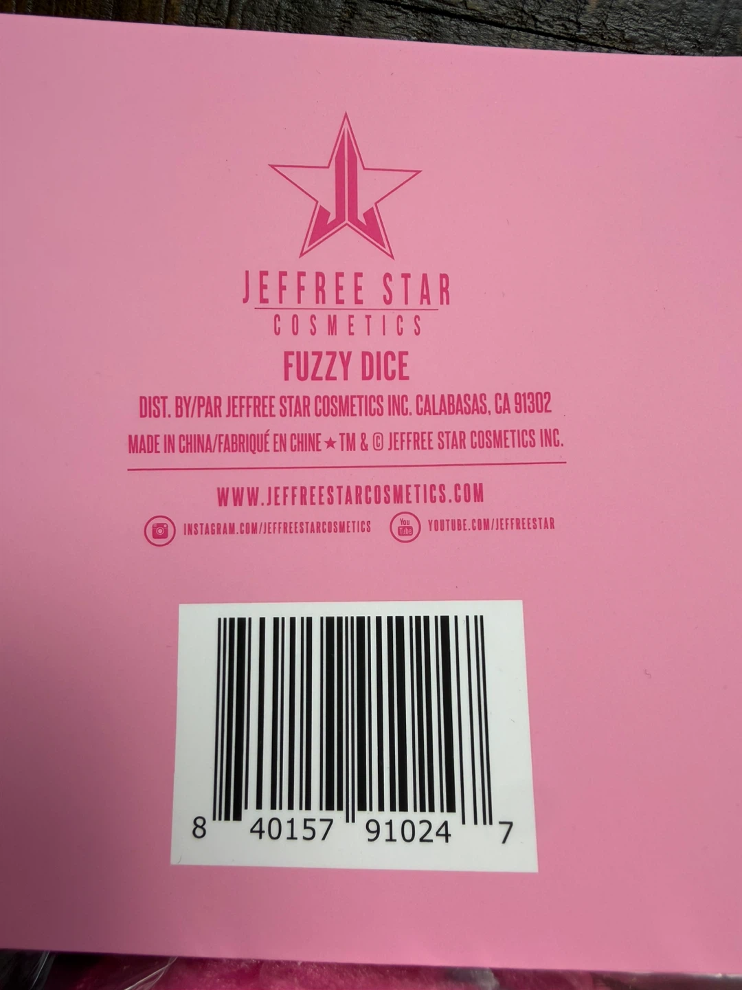 Jeffree Star Cosmetics Fuzzy Dice NEW! - photo 3