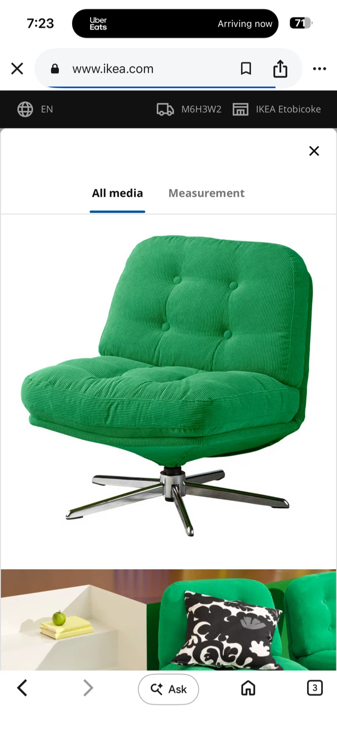 IKEA Ekenäset Armchair - Green - photo 2