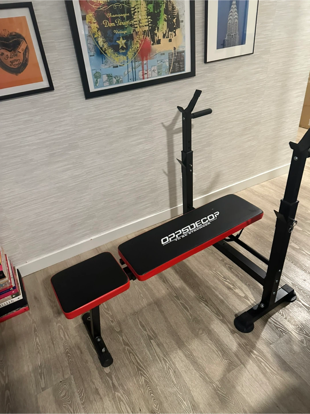 Adjustable Weight Bench with Barbell Rack - photo 4