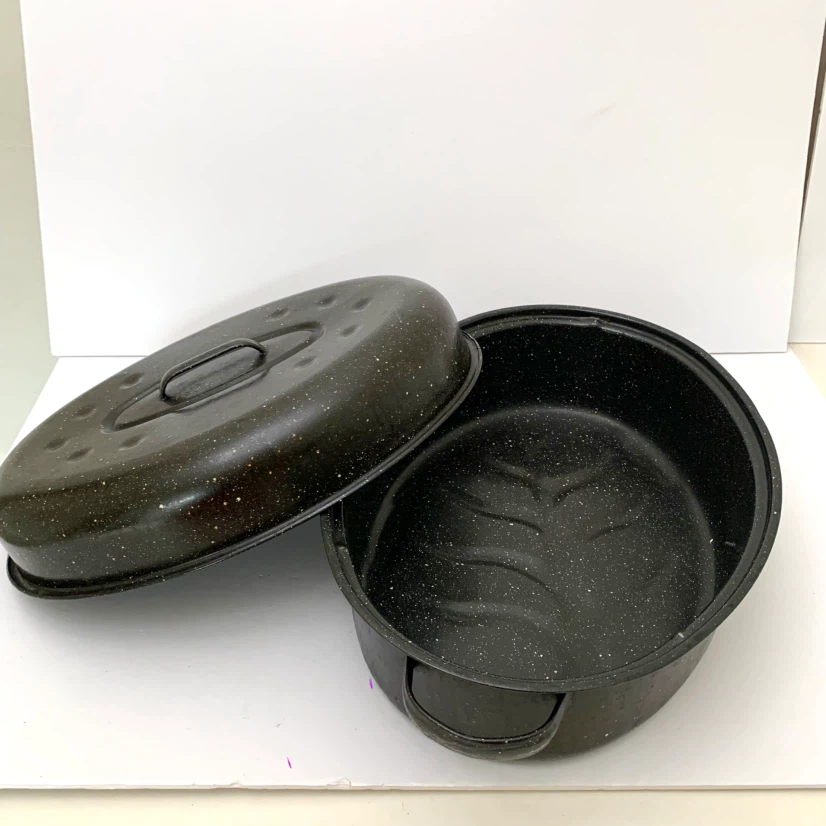Roasting Pan Roaster Oven Pan Bakeware With Lid Kitchen