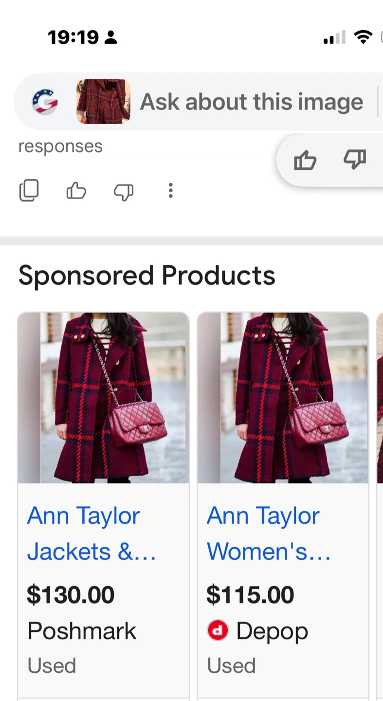 Ann Taylor Plaid Wool Blend Coat - photo 2