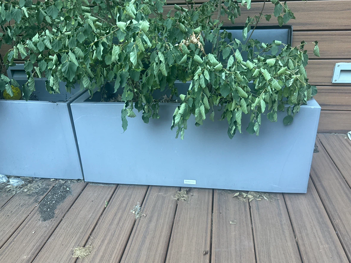 Two Large Grey Veradek Planter Boxes