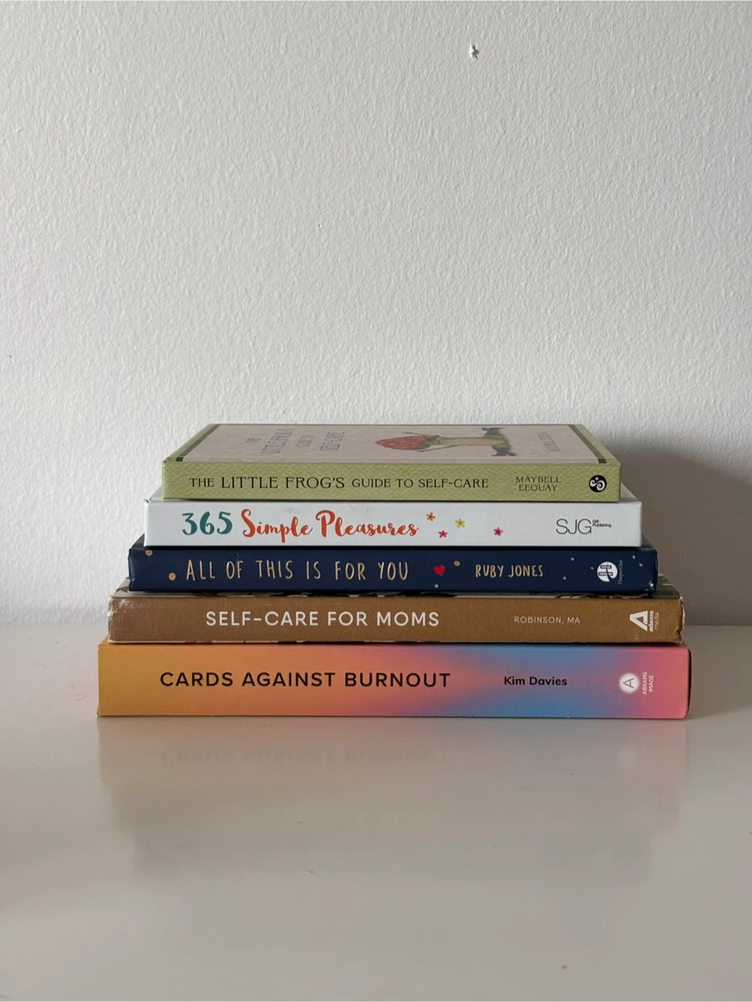 self care books and cards