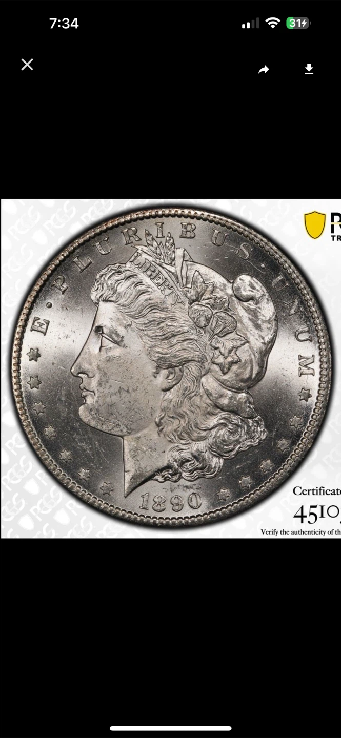 1890-CC Morgan Silver Dollar PCGS MS63 - photo 3