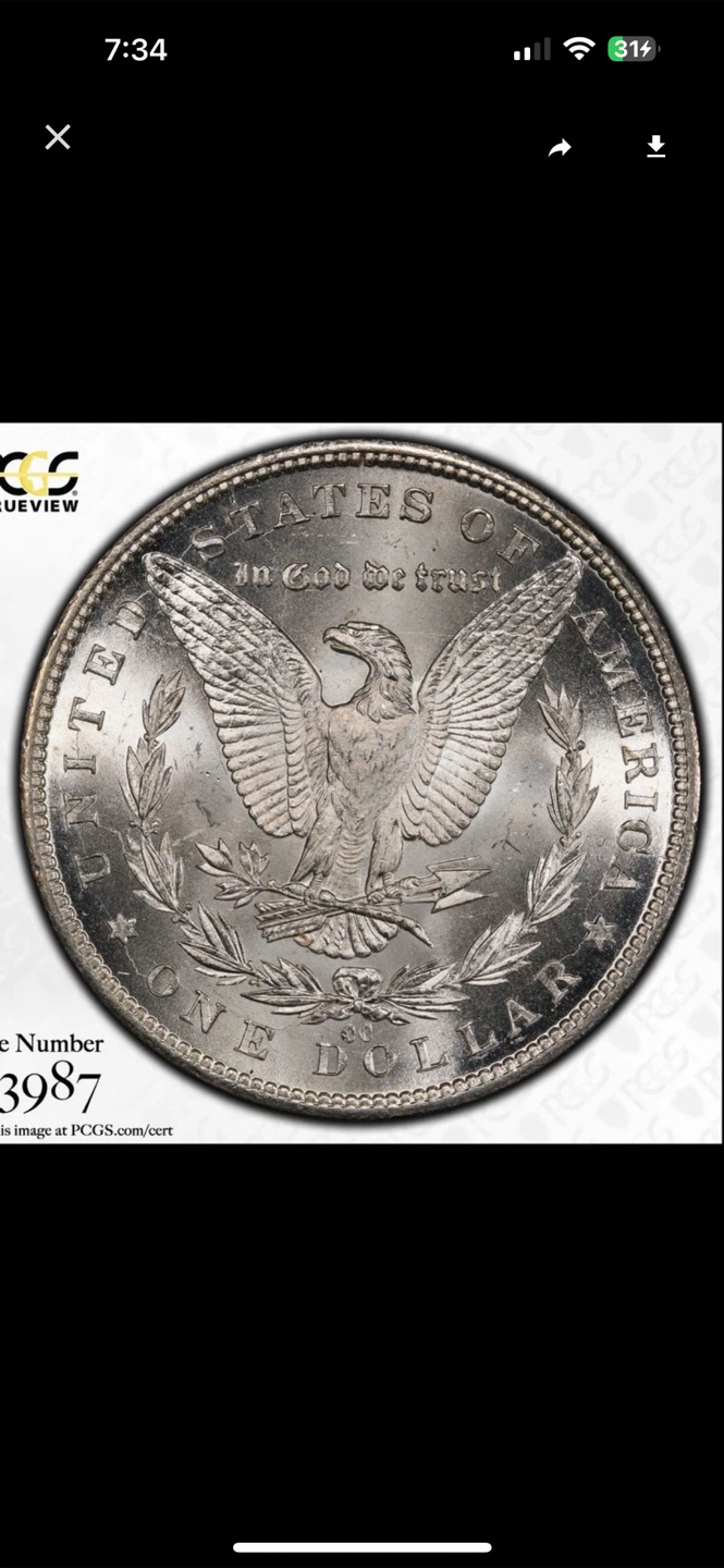 1890-CC Morgan Silver Dollar PCGS MS63 - photo 4