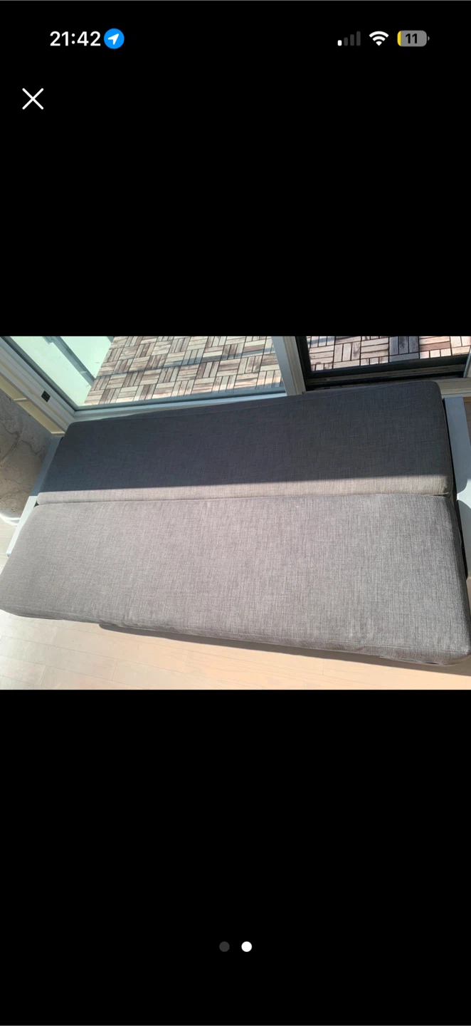 IKEA Sofa Bed with Steel Frame - photo 3