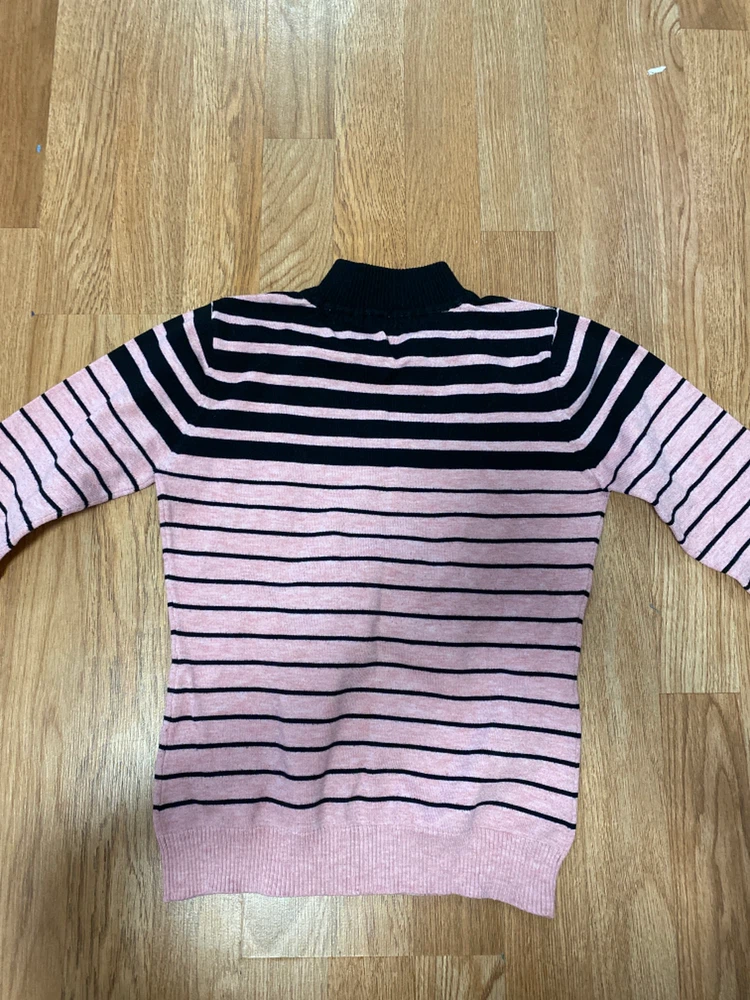 Pink and Black Striped Sweater - photo 2