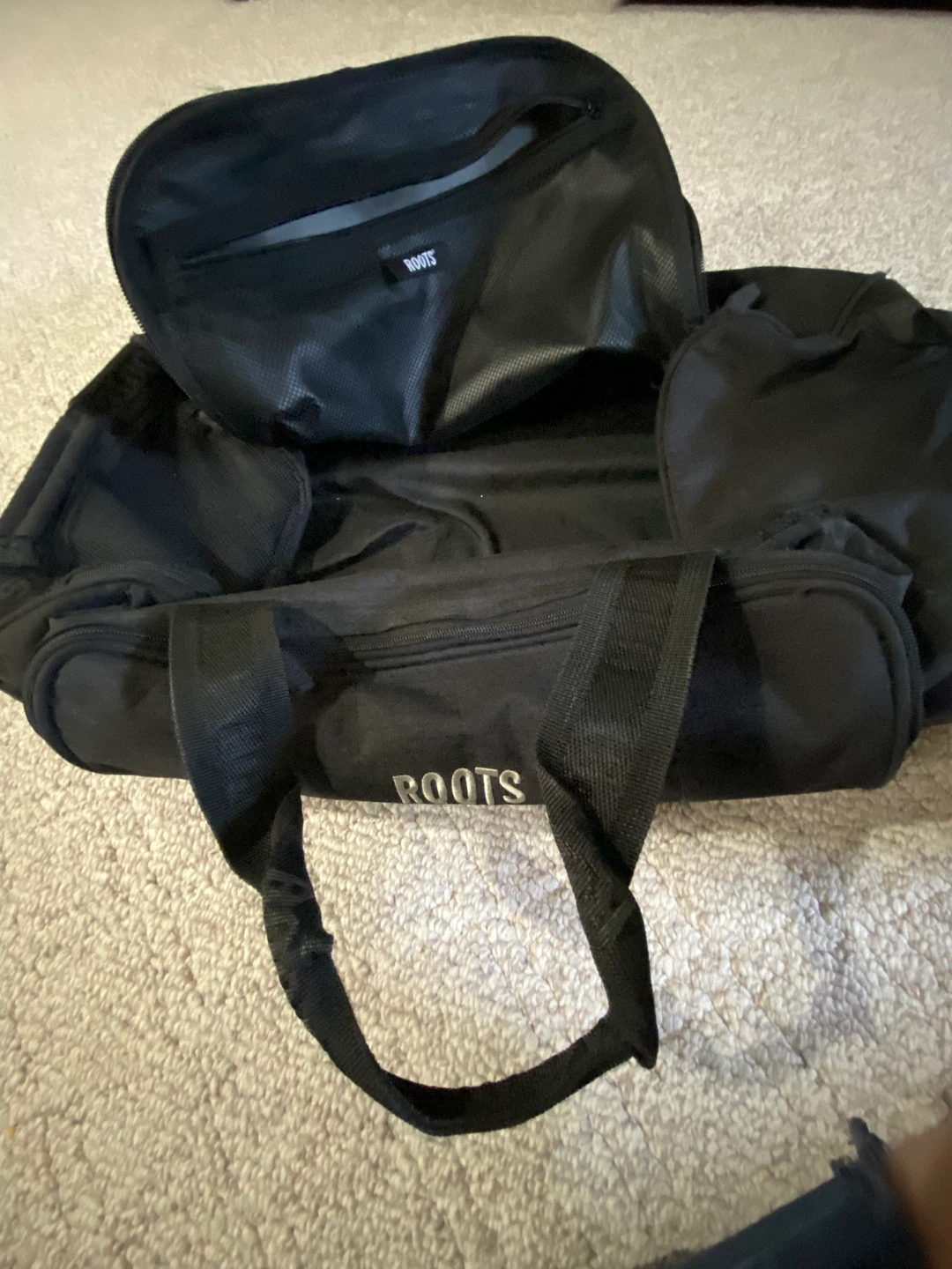 Black ROOTS Duffle Bag with Wheels - photo 3