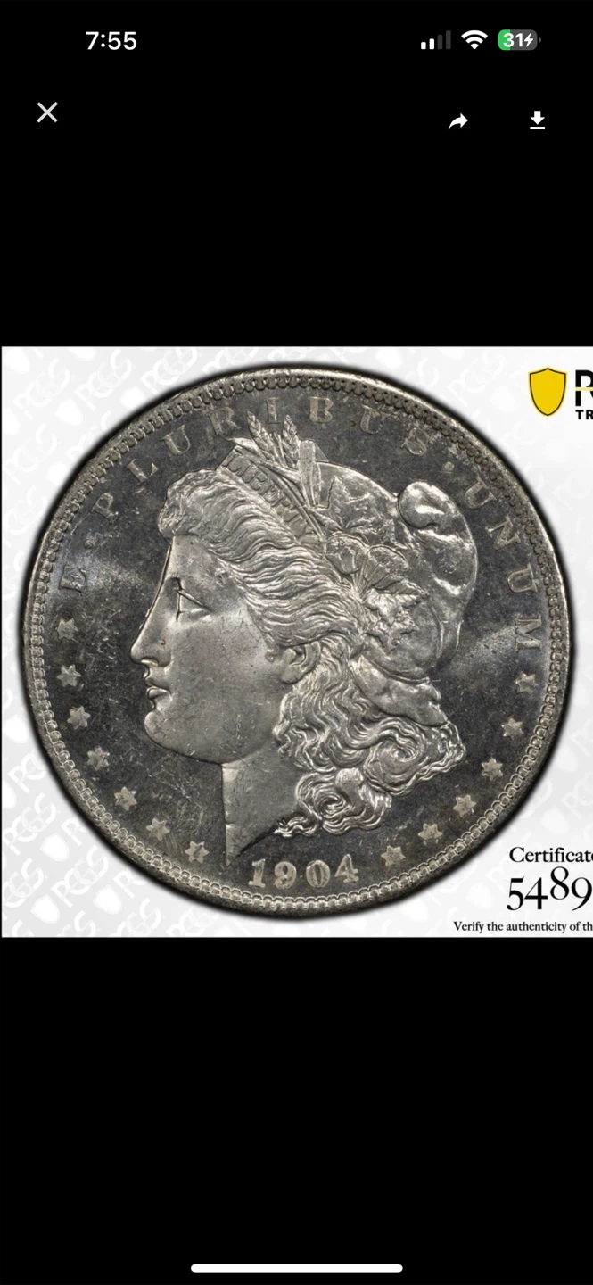 1904 Morgan Silver Dollar PCGS MS64PL - photo 4