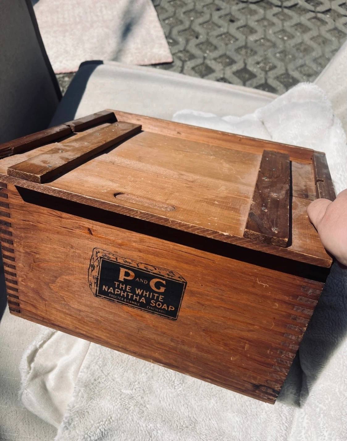Vintage P&G The White Naphtha Soap Wooden Crate