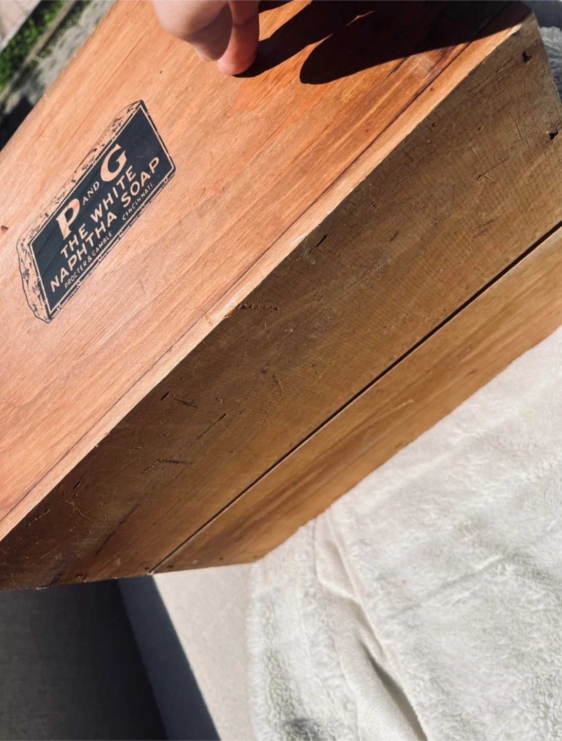 Vintage P&G The White Naphtha Soap Wooden Crate - photo 2