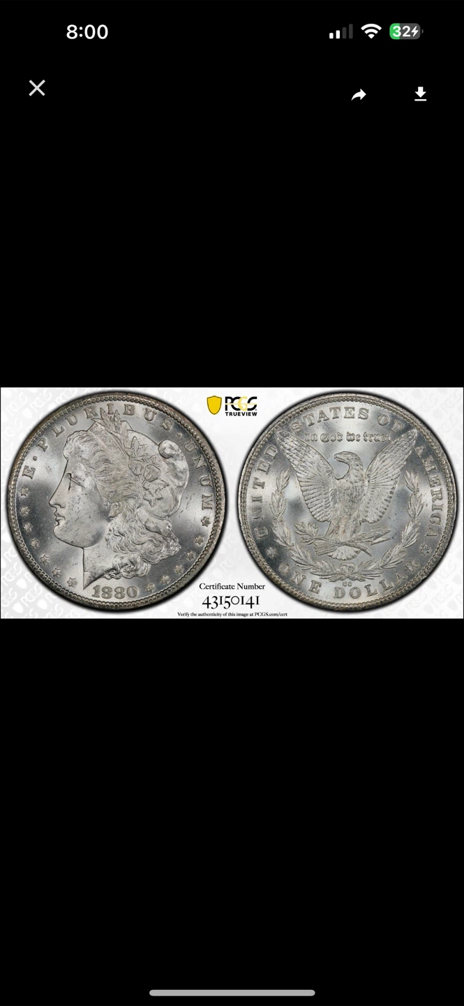 1880-CC Morgan Silver Dollar PCGS MS65 - photo 3