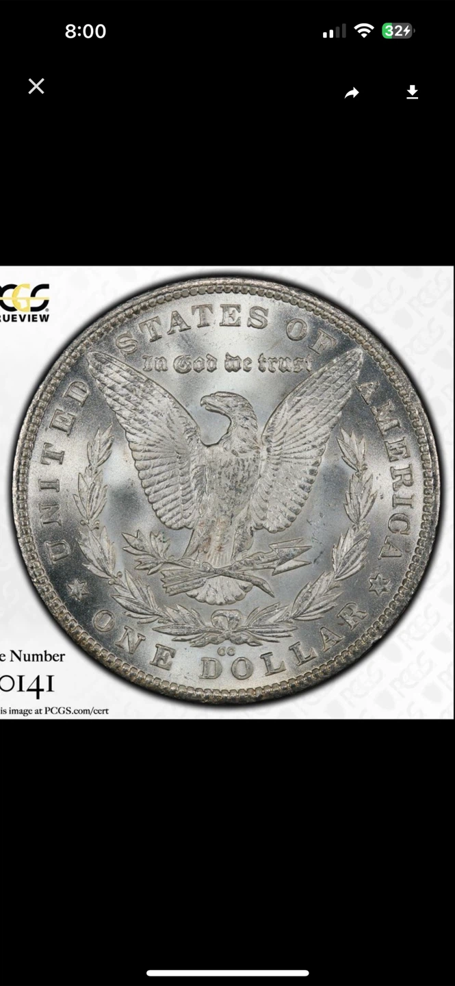 1880-CC Morgan Silver Dollar PCGS MS65 - photo 5