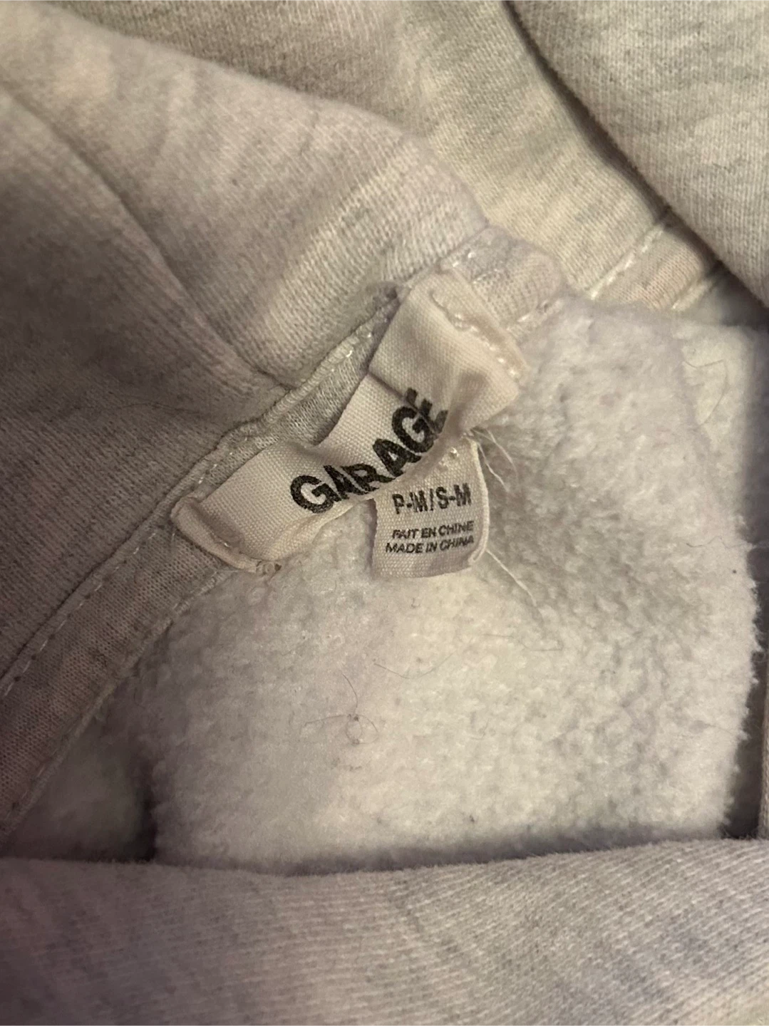 Garage Relaxed Hoodie (S/M) – Light Grey - photo 3