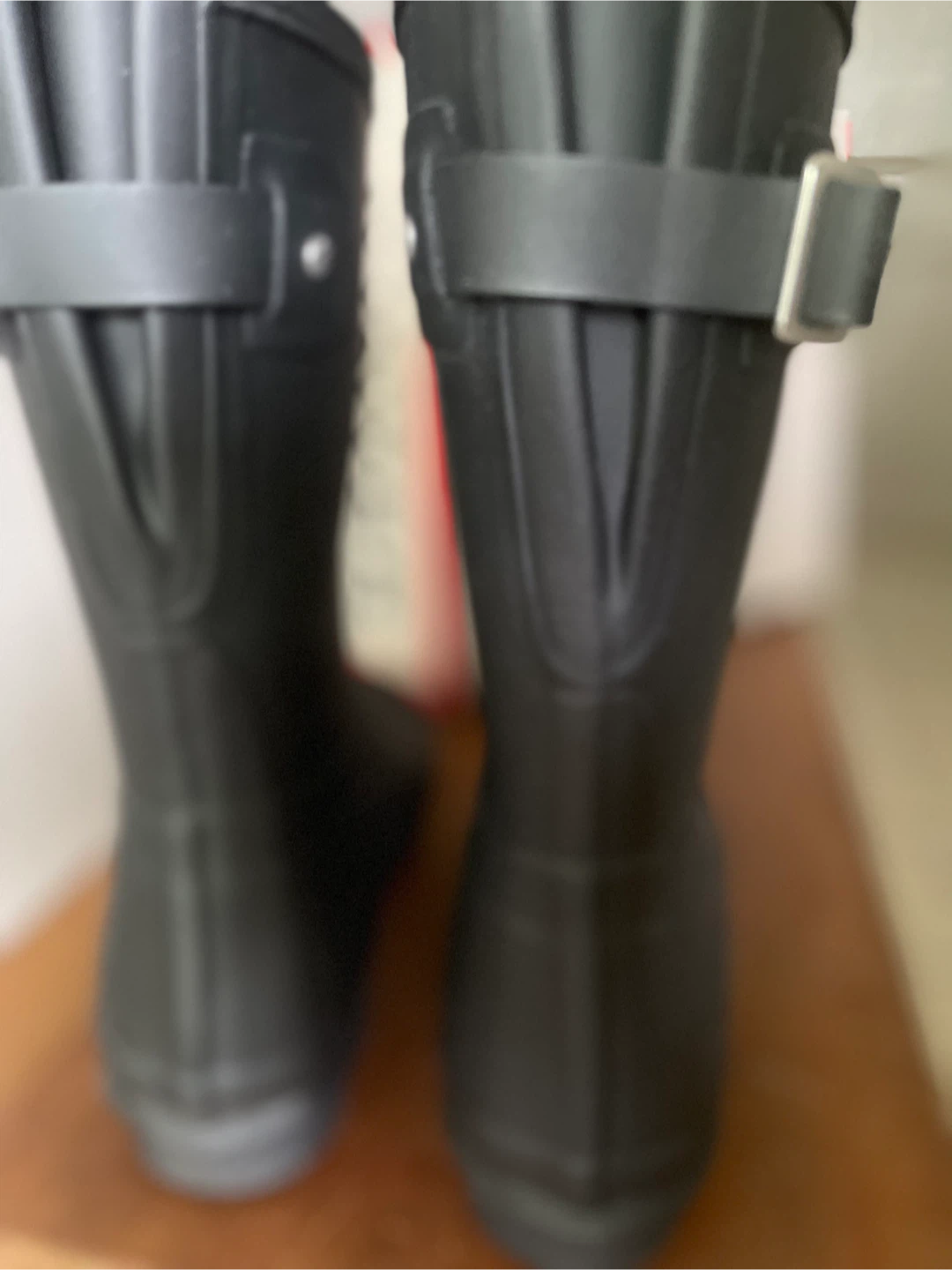 Hunter Boots Black Mid Calf Rubber Rain Boots - photo 2