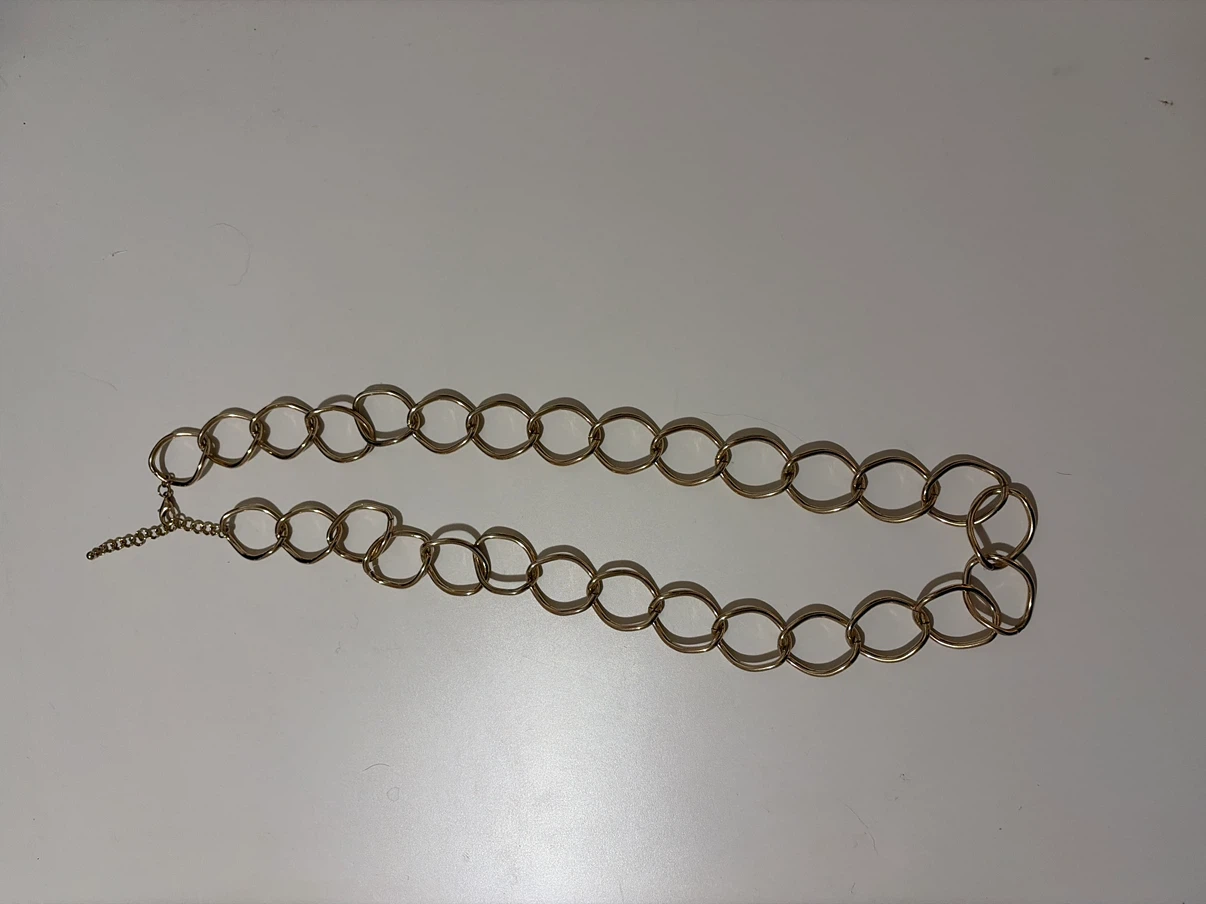 Fashion Jewelry- Gold-tone Chunky Link Chain Necklace