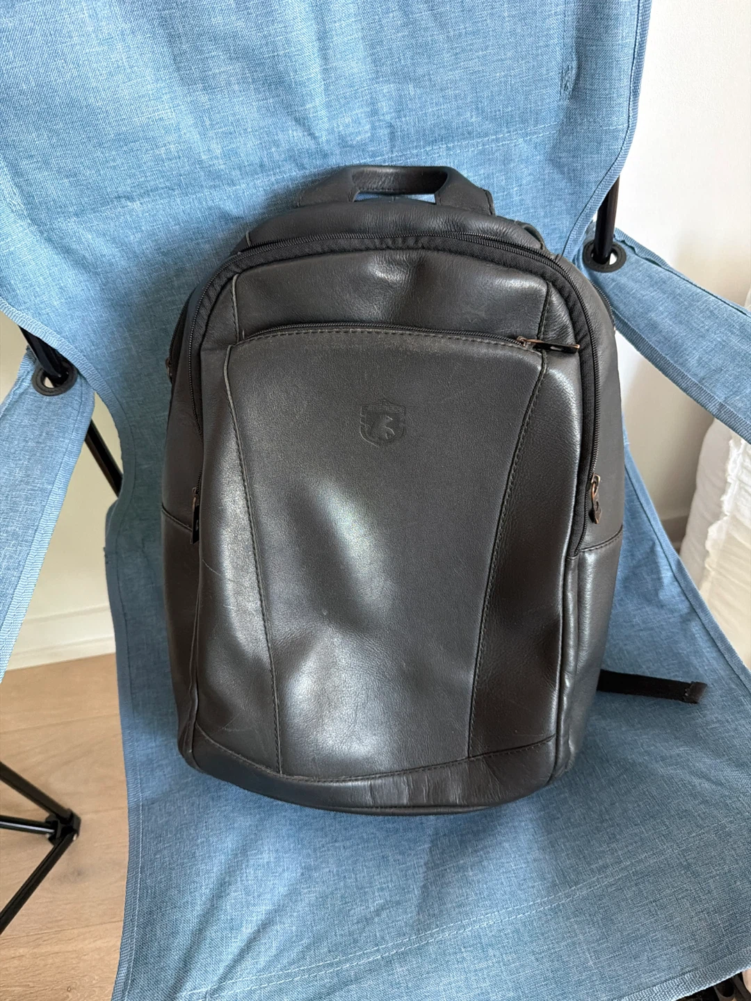 Black Leather Backpack