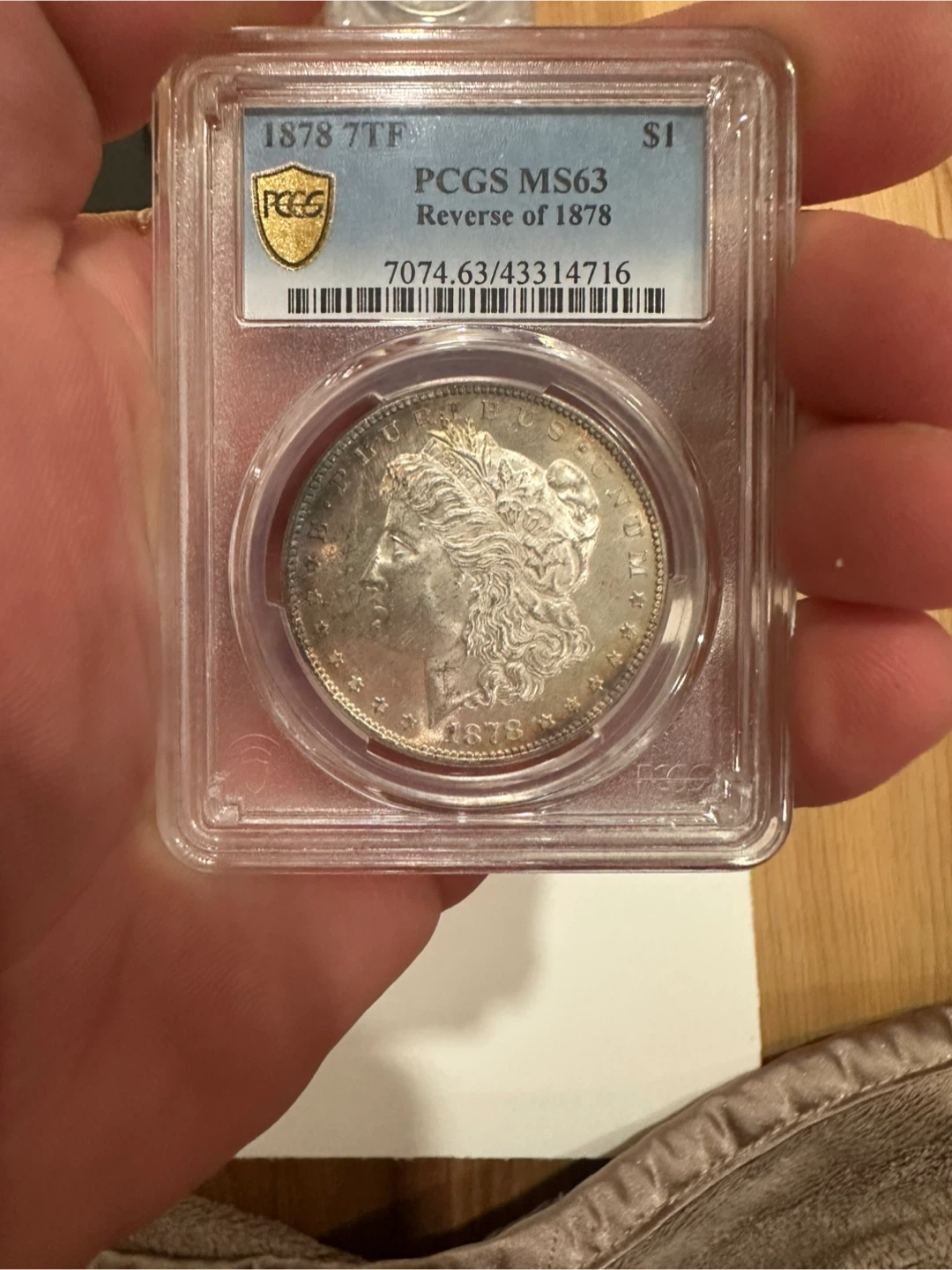 1878 7TF Morgan Silver Dollar PCGS MS63