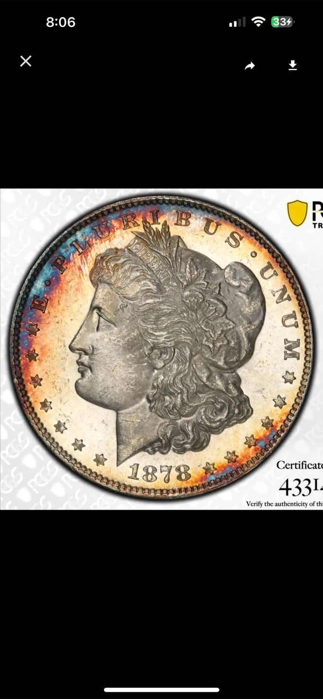 1878 7TF Morgan Silver Dollar PCGS MS63 - photo 4