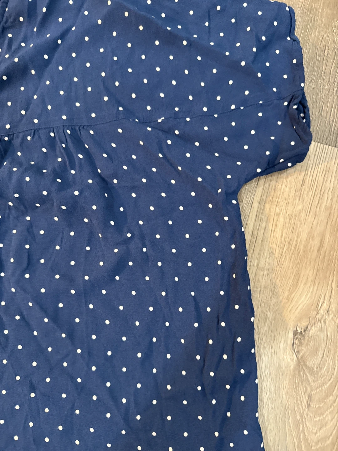 Madewell Blue Polka Dot Button Up Shirt - photo 2