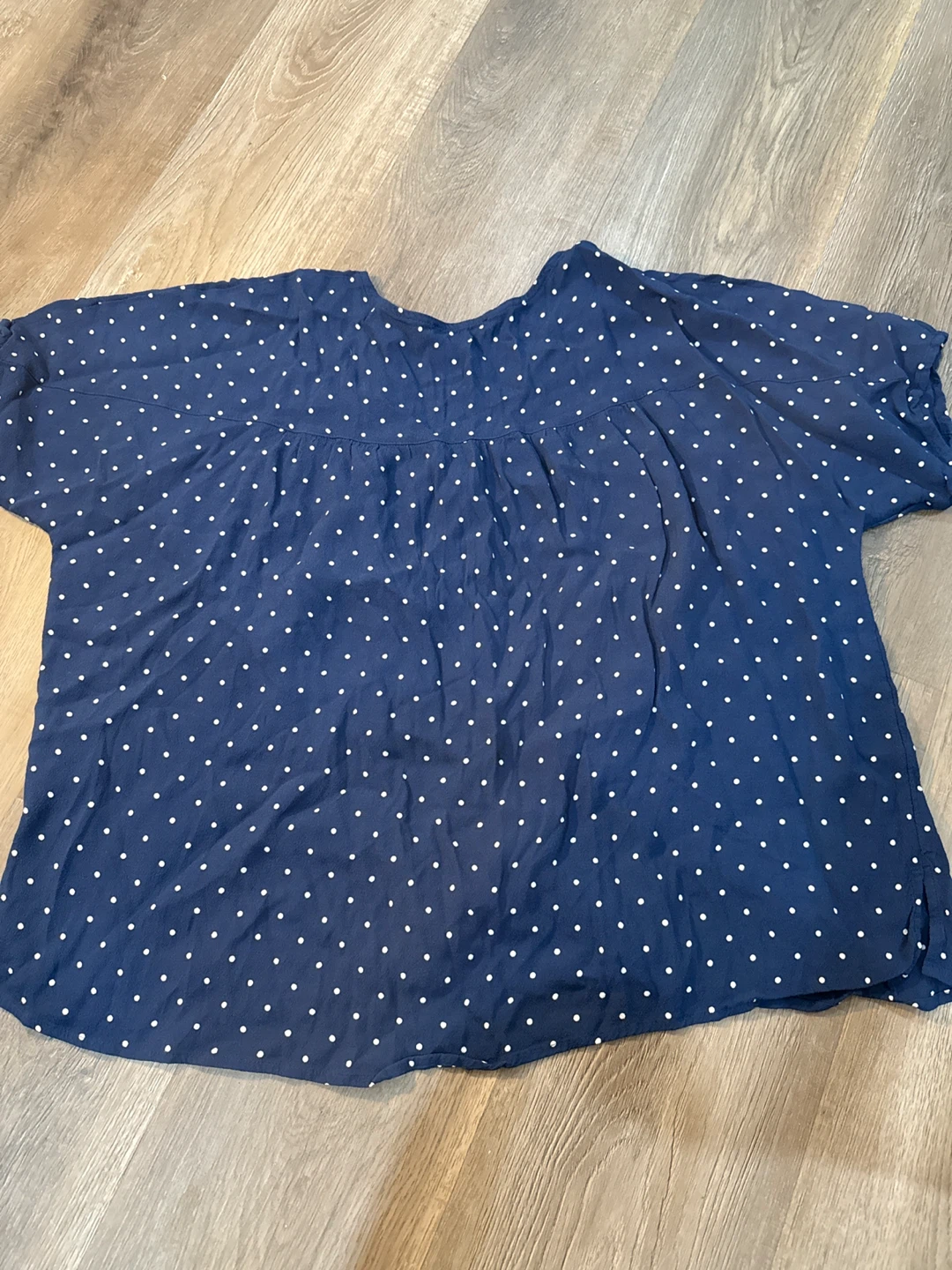 Madewell Blue Polka Dot Button Up Shirt - photo 5