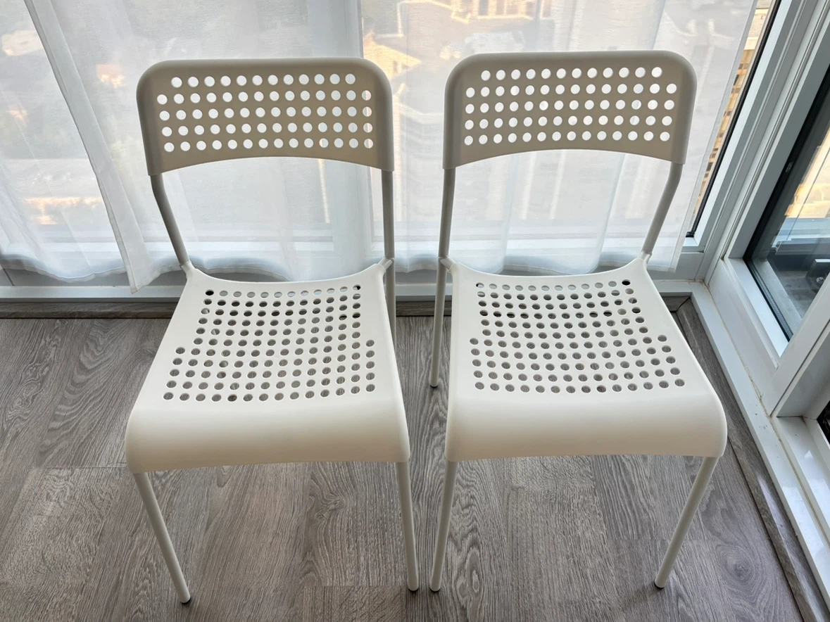 [LAST CHANCE - 5 DAYS LEFT] 2 White IKEA ADDE Chairs