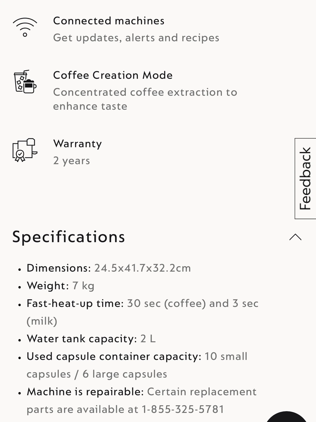 Nespresso Vertuo Creatista Coffee Machine - photo 3