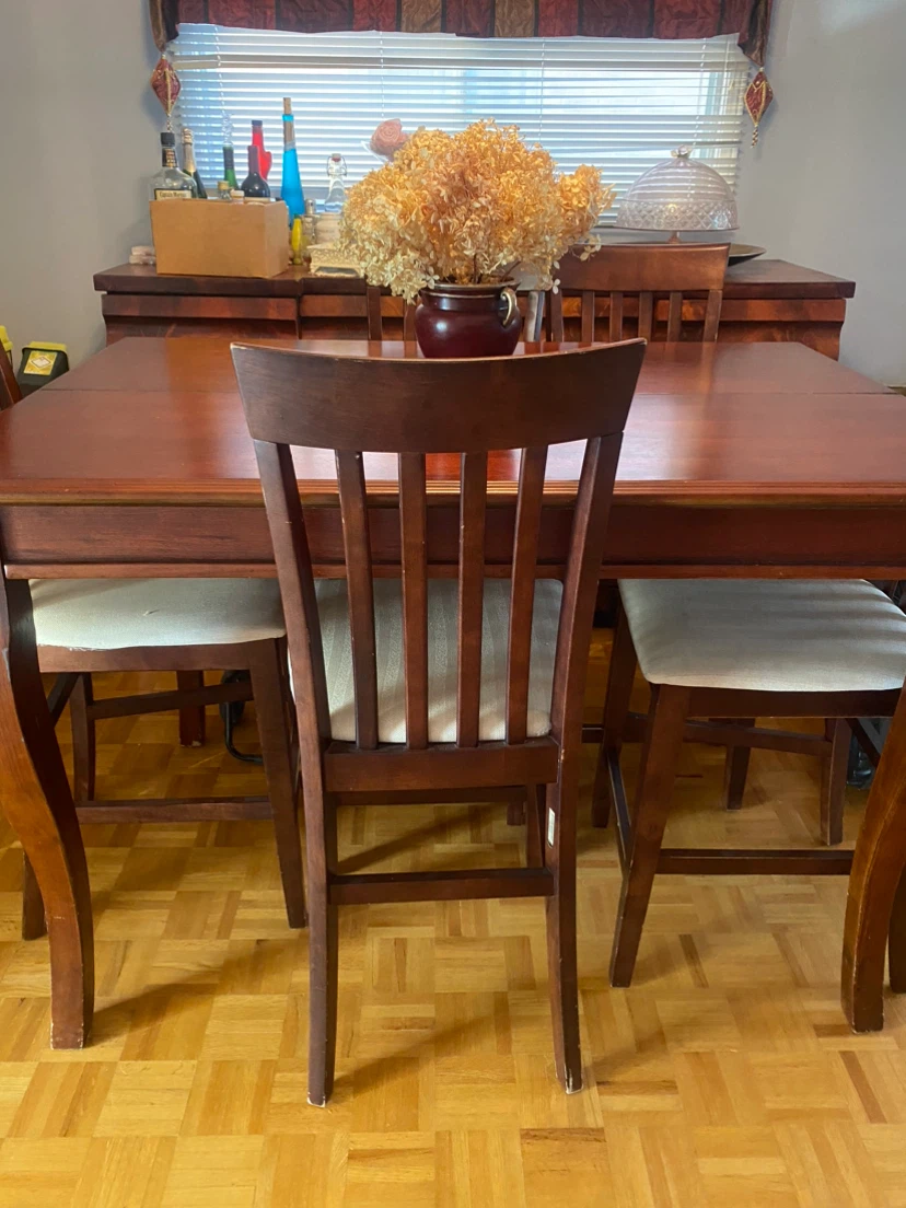 Solid Wood Dining Table and Chairs - photo 2