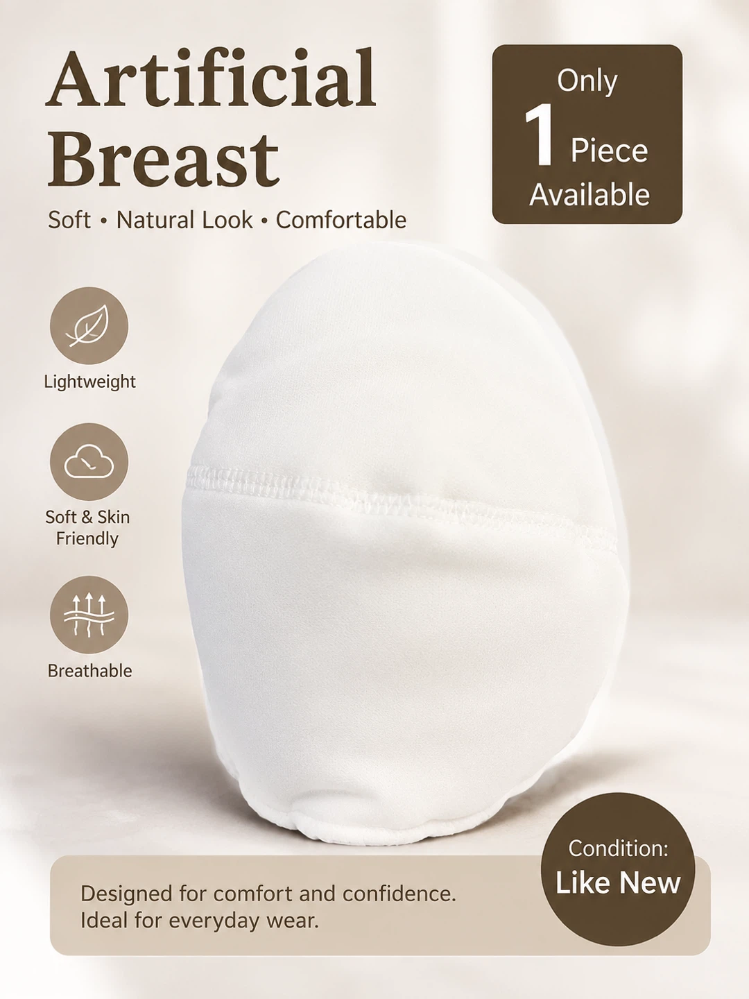 Amoena Post-Surgical Breast Form – Size 34B