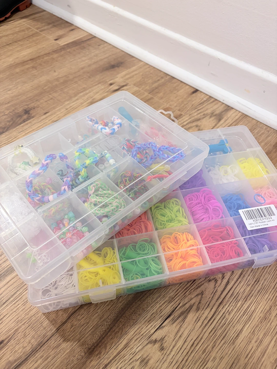 Rubber Loom Bands Kit with Storage Box