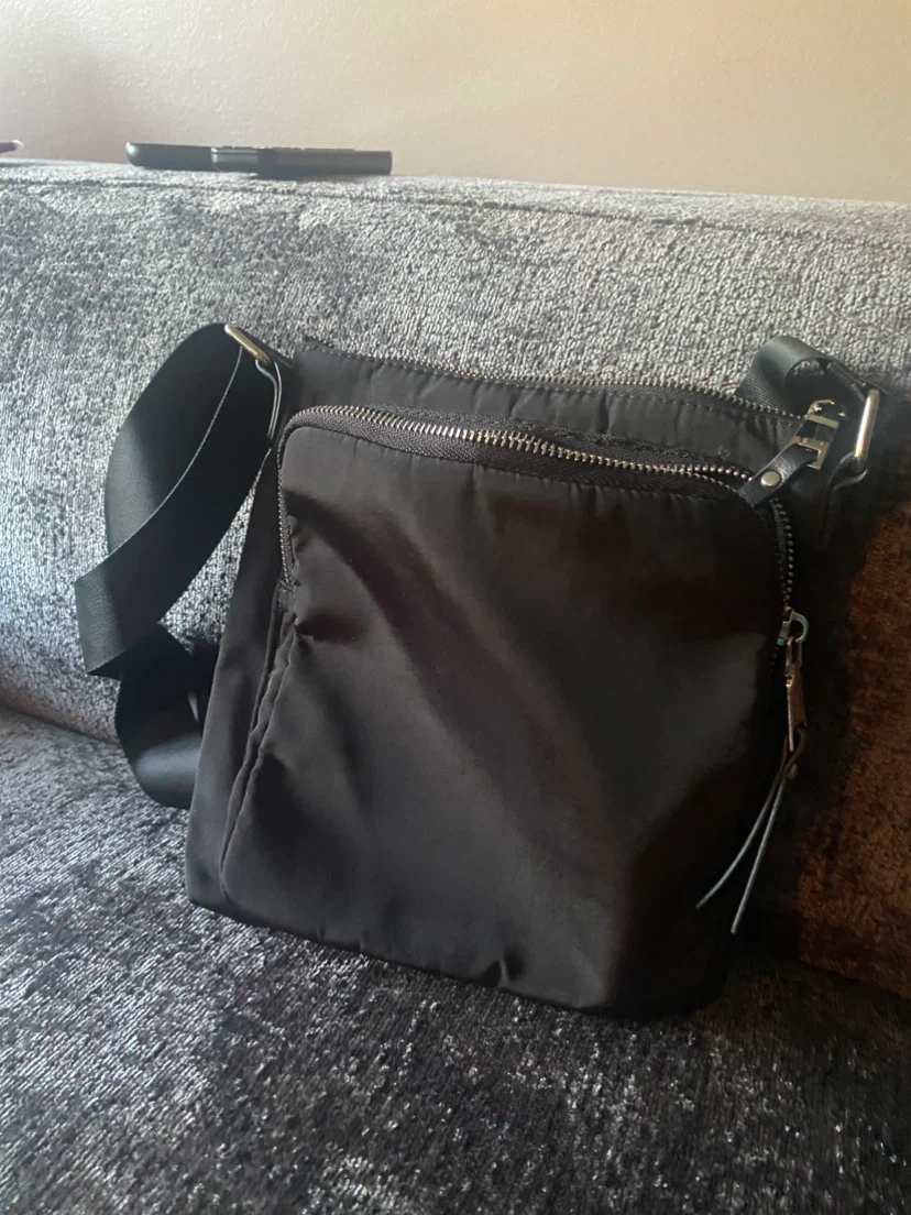 Black Nylon Crossbody Bag