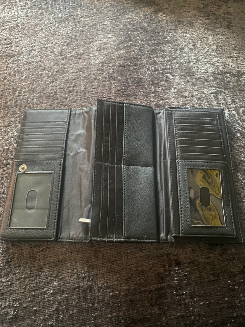 Black Faux Leather Wallet - photo 2