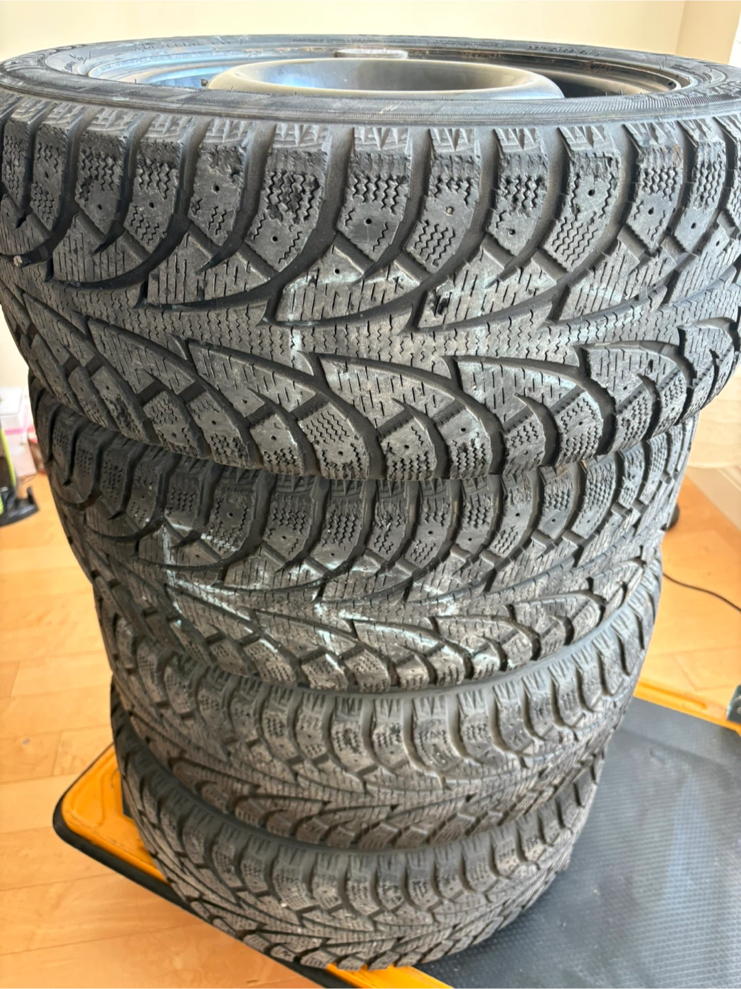 Hankook Winter i*Pike 205/55R16 Tires on Steel Rims