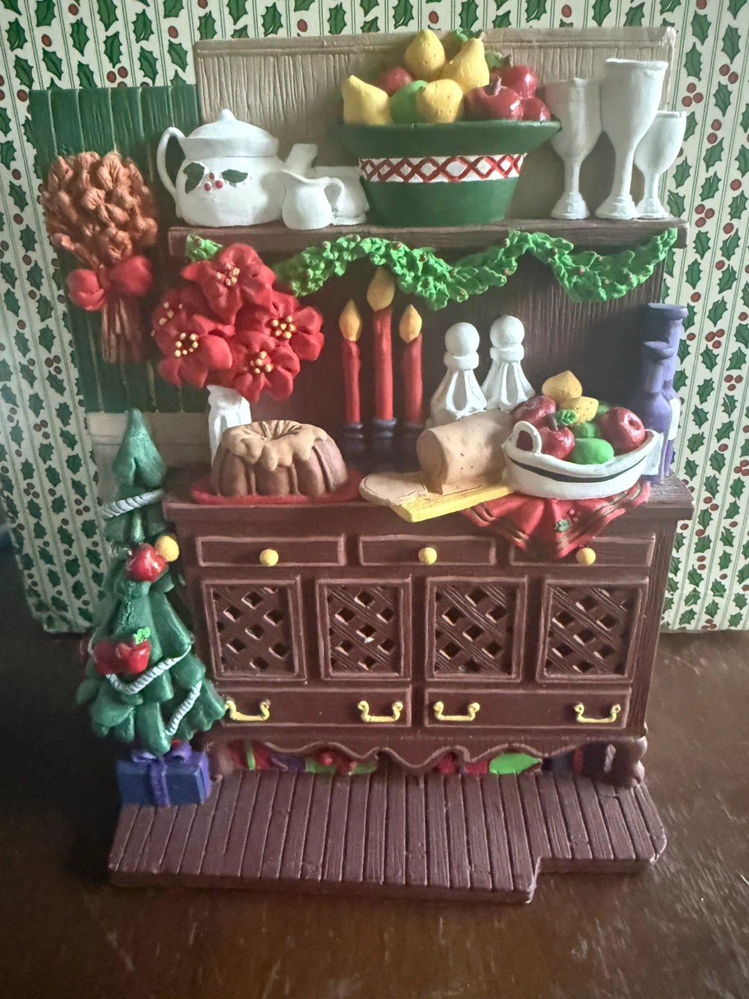 Christmas Village Display Cabinet Kitchen Scene - photo 2
