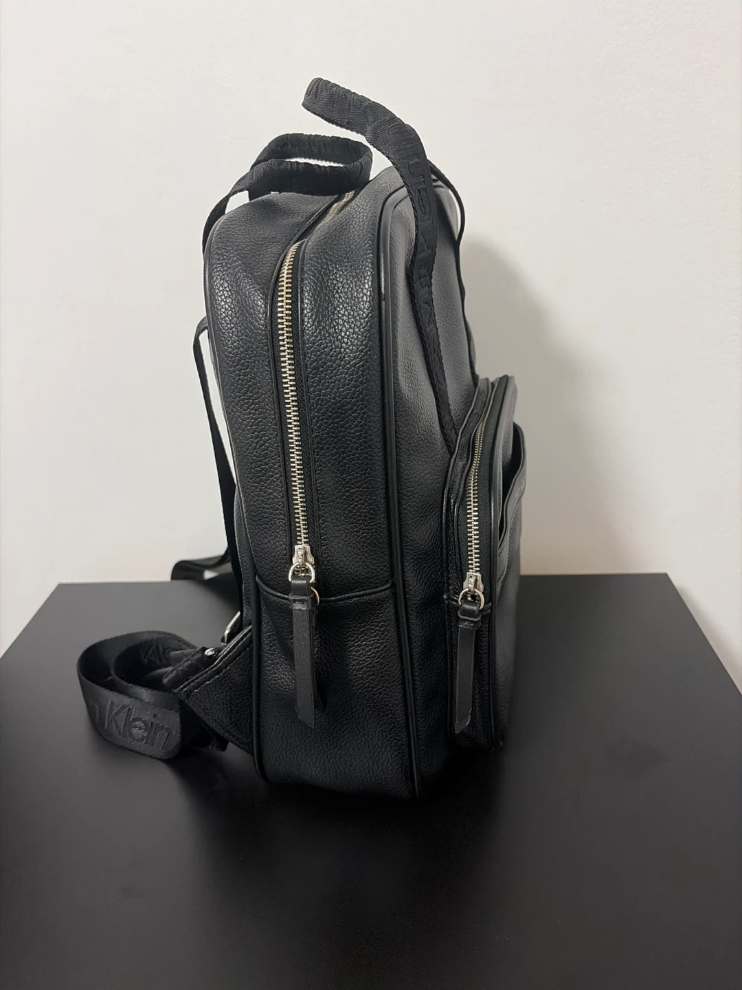 Calvin Klein Black Faux Leather Backpack - photo 3