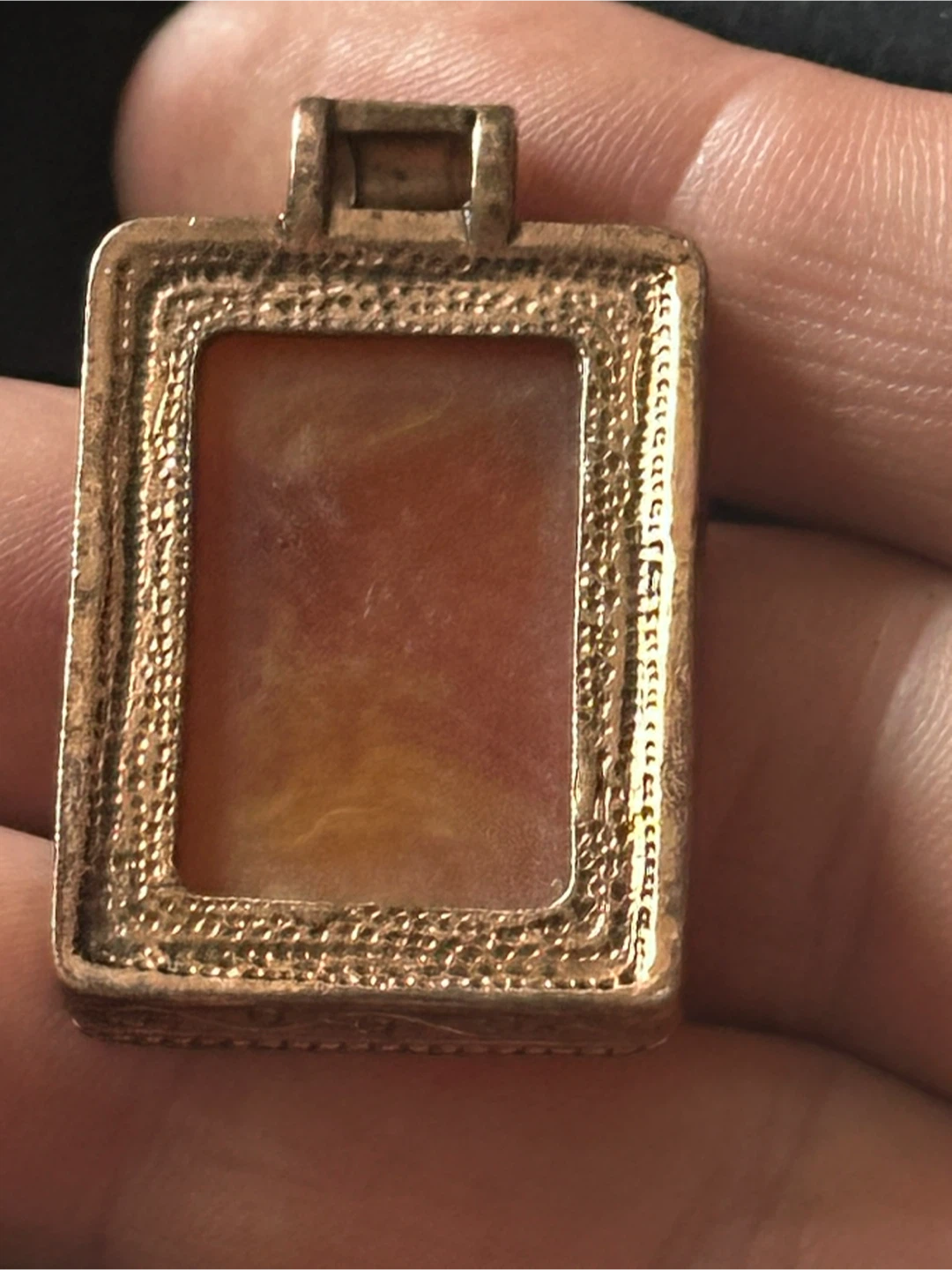Vintage Tribal Carved Carnelian Pendant - photo 4
