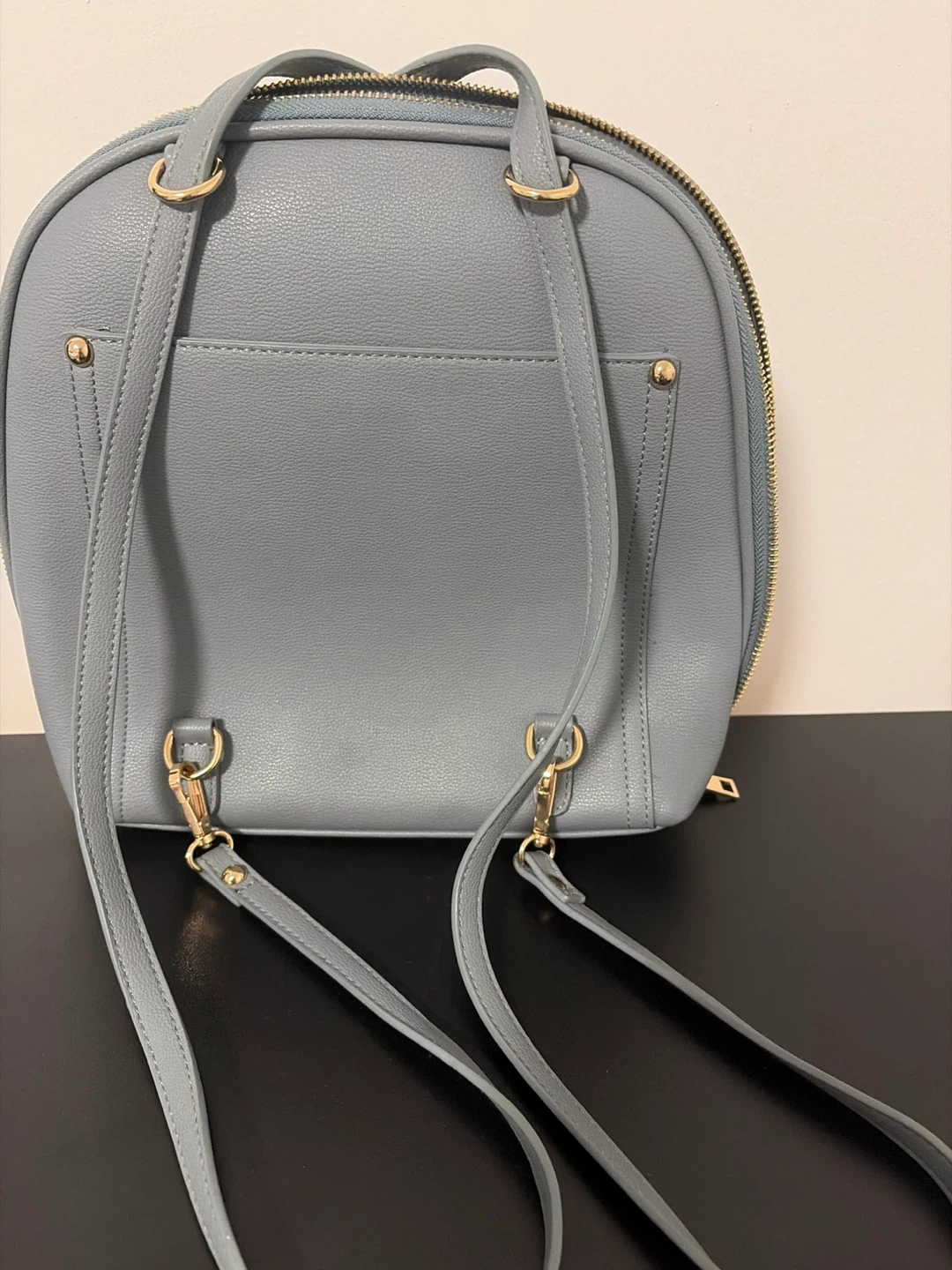 Moztique Gray Faux Leather Convertible Backpack Purse - photo 2