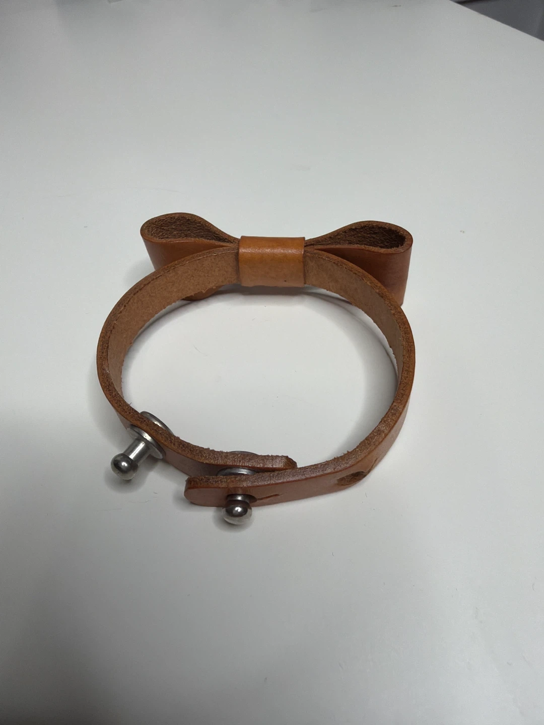 Leather Bracelet with Bow Accent - photo 2