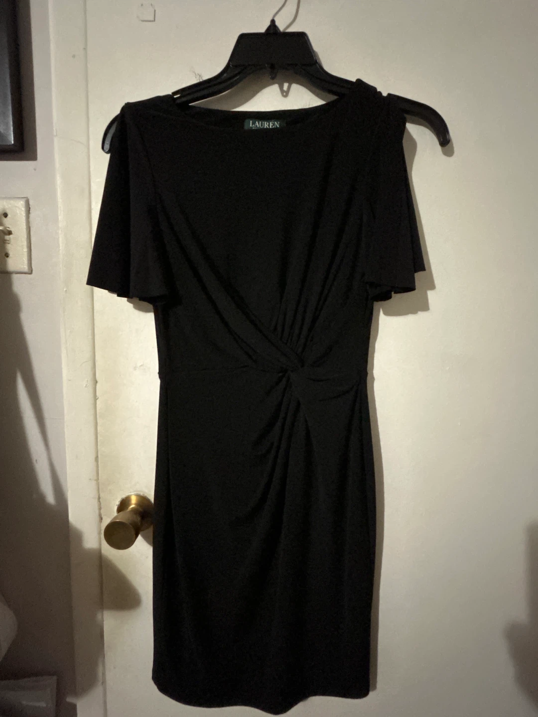 Lauren Ralph Lauren Black Twist Front Dress Size 2