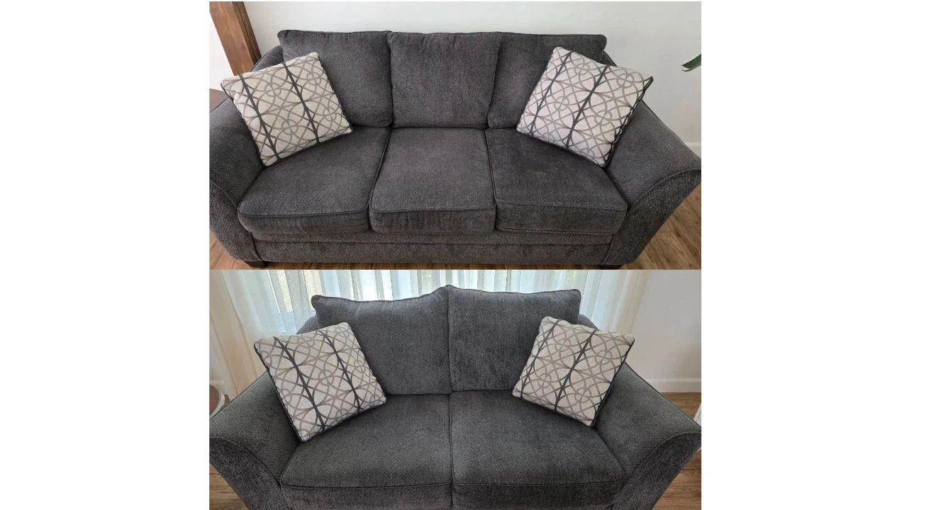 3&2 Seater Sofa with Decorative Pillows- $400
