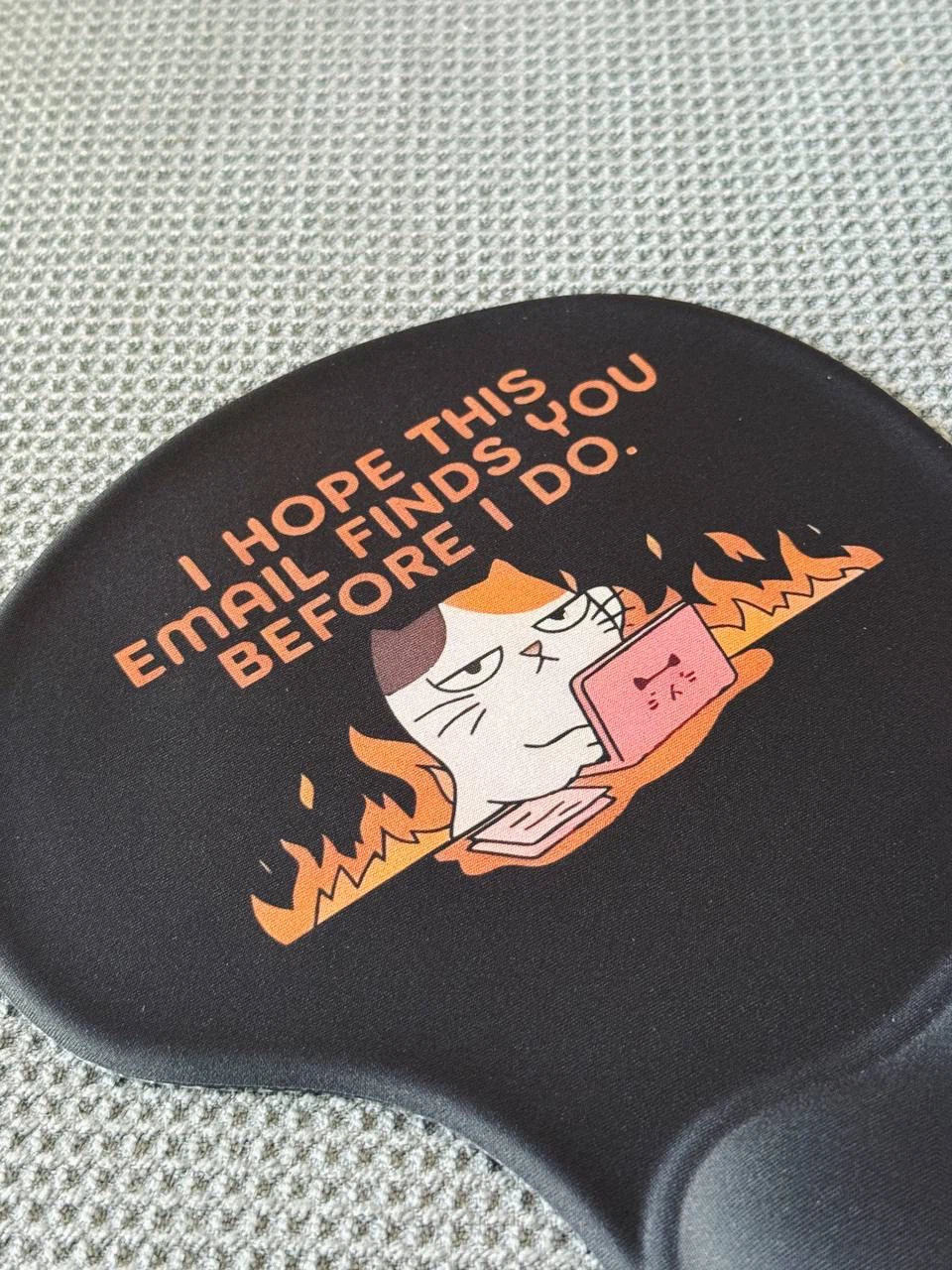 Funny Cat Mouse Pad with Wrist Rest - photo 2