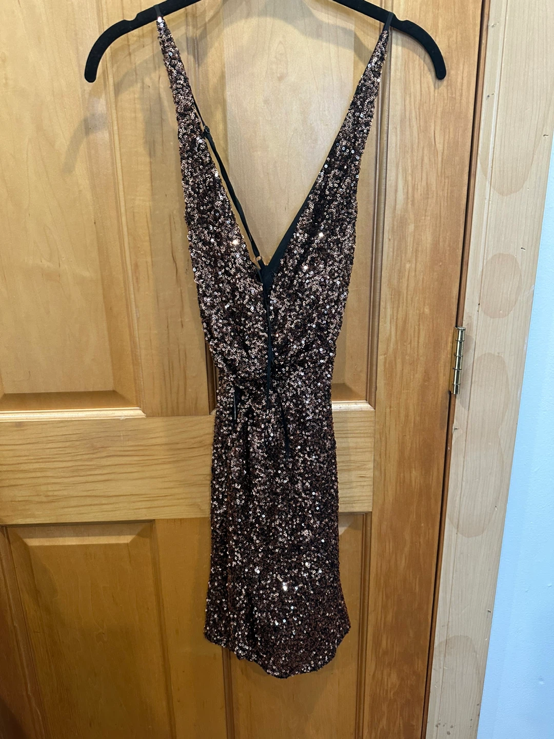 ASTR The Label Sequin Twist Front Mini Dress