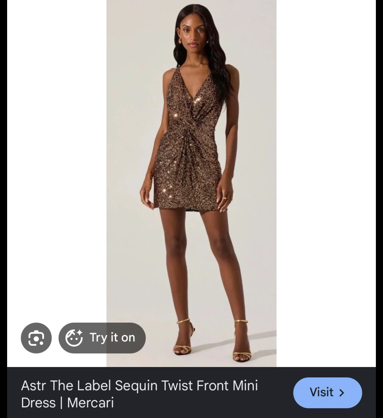 ASTR The Label Sequin Twist Front Mini Dress - photo 4