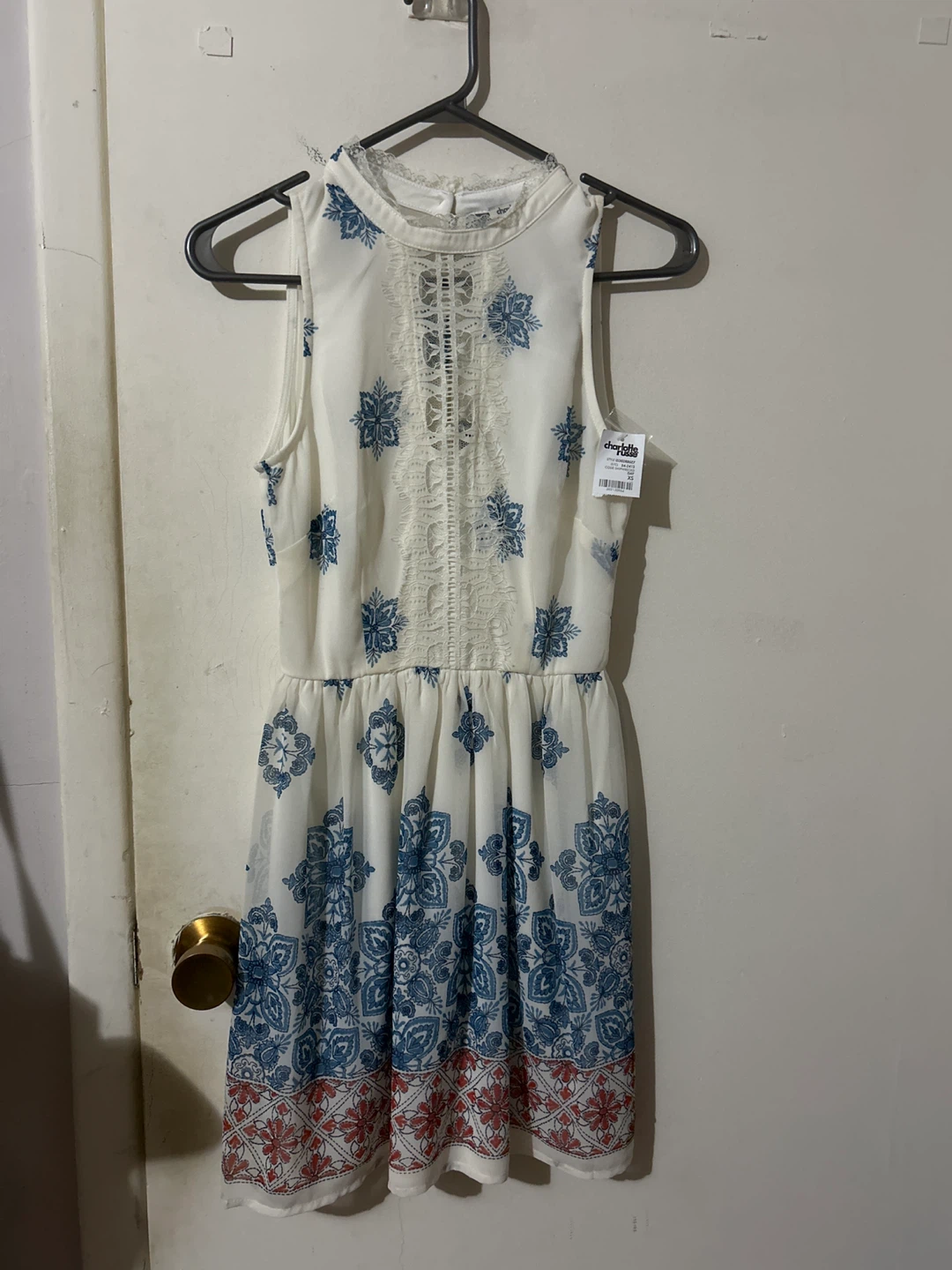 Charlotte Russe White Floral Print Dress