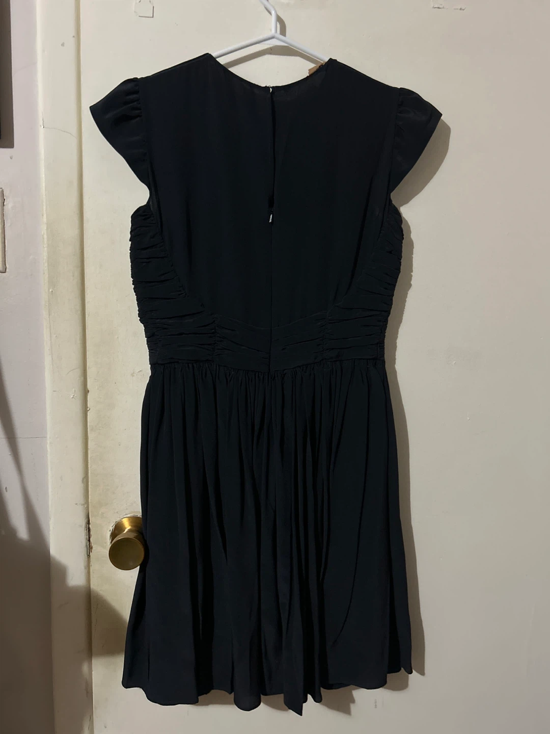 Miu Miu Black Ruched Cap Sleeve Dress - photo 2