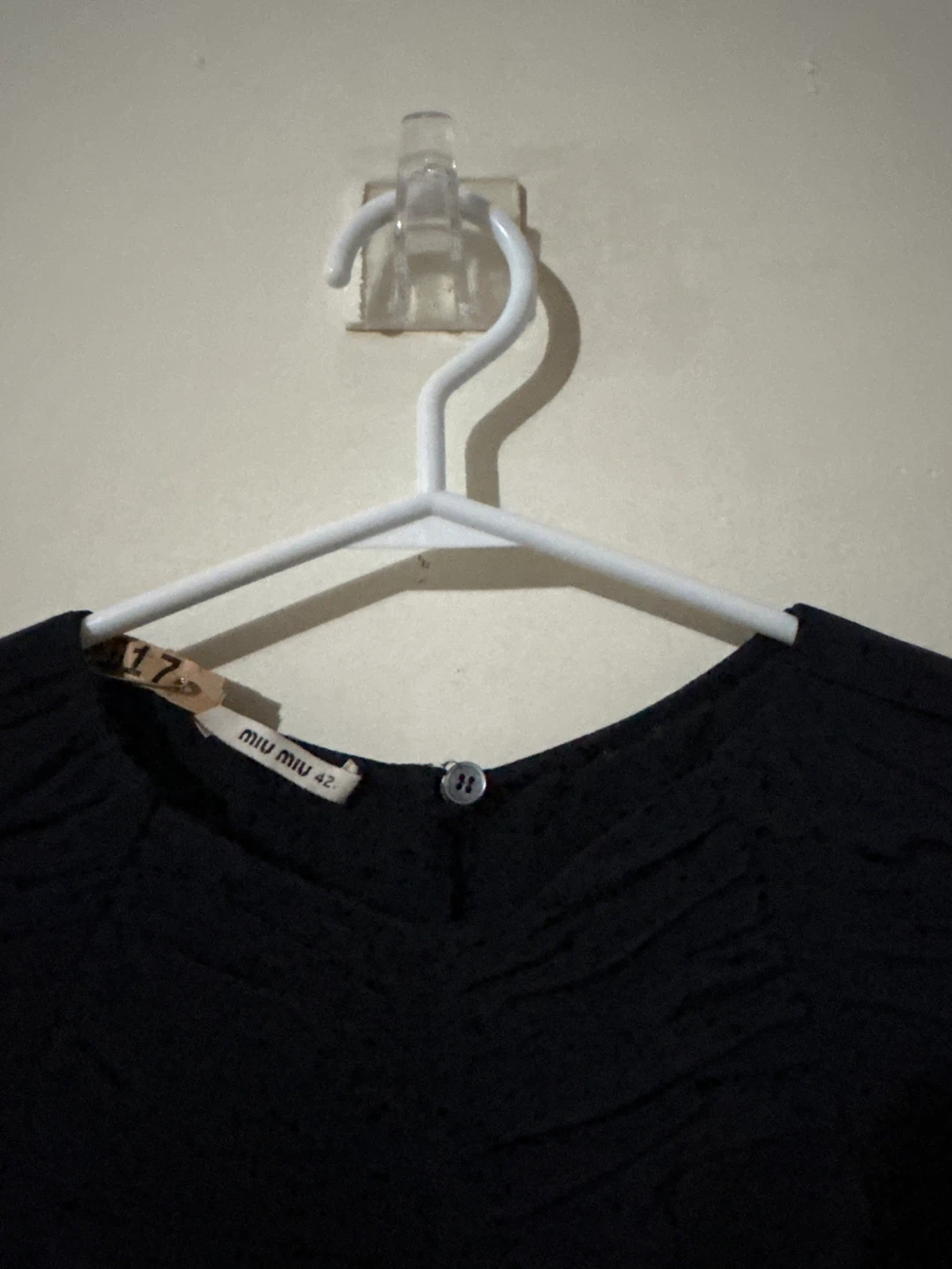 Miu Miu Black Ruched Cap Sleeve Dress - photo 3