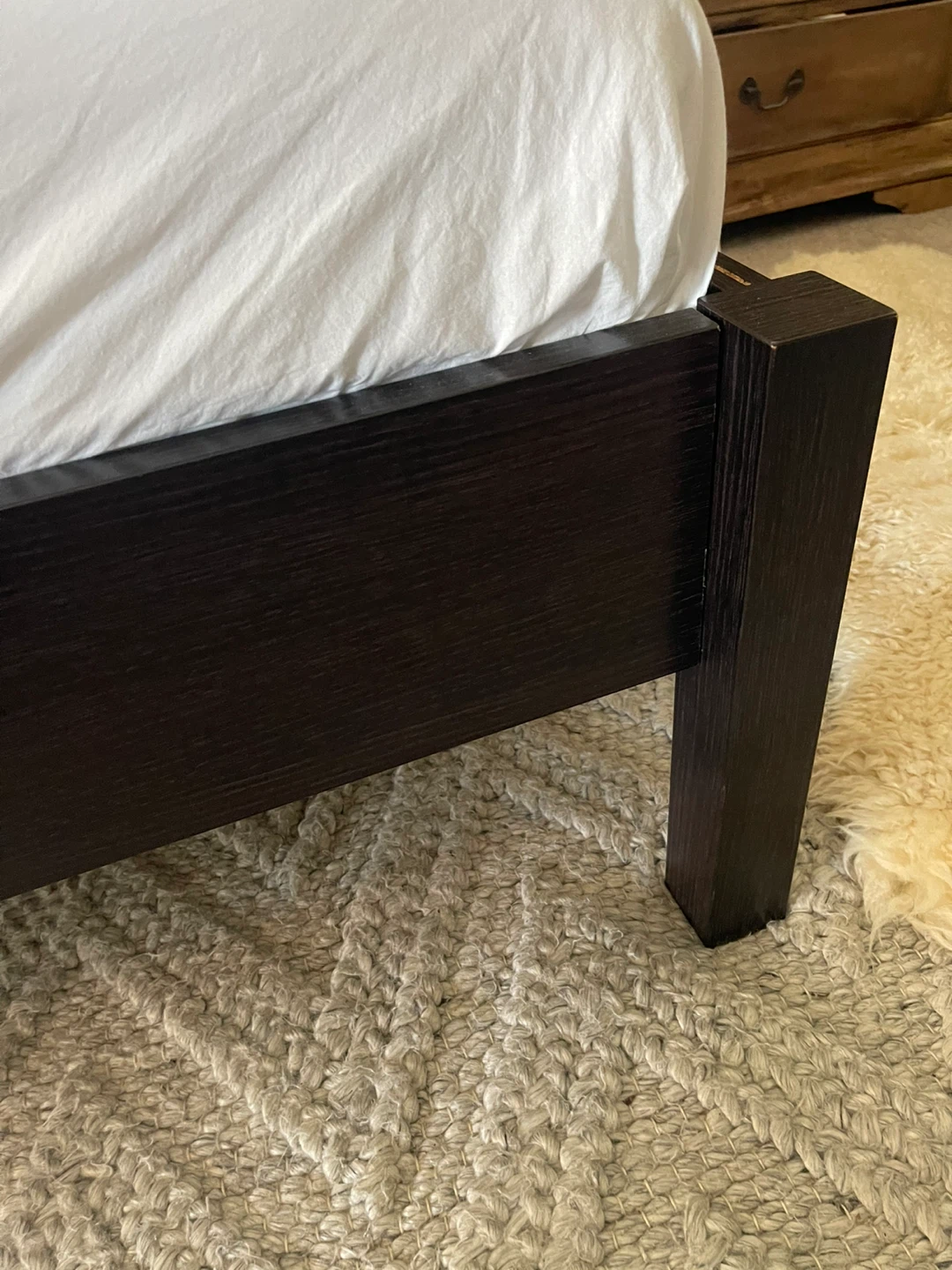 IKEA Dark Wood Bed Frame - photo 2