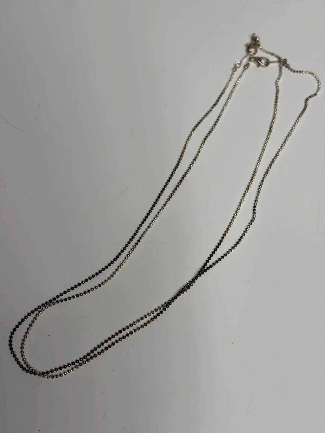 Silver Bead Chain Necklace