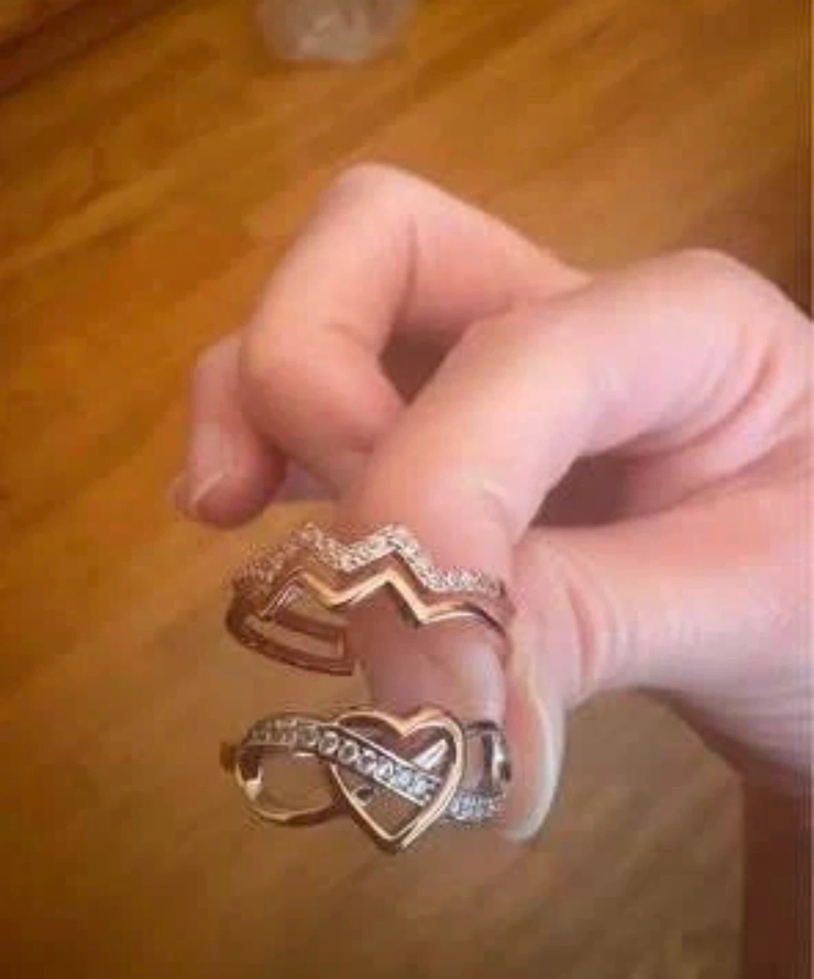 925 Sterling silver rings-Size 6, Both together for $10